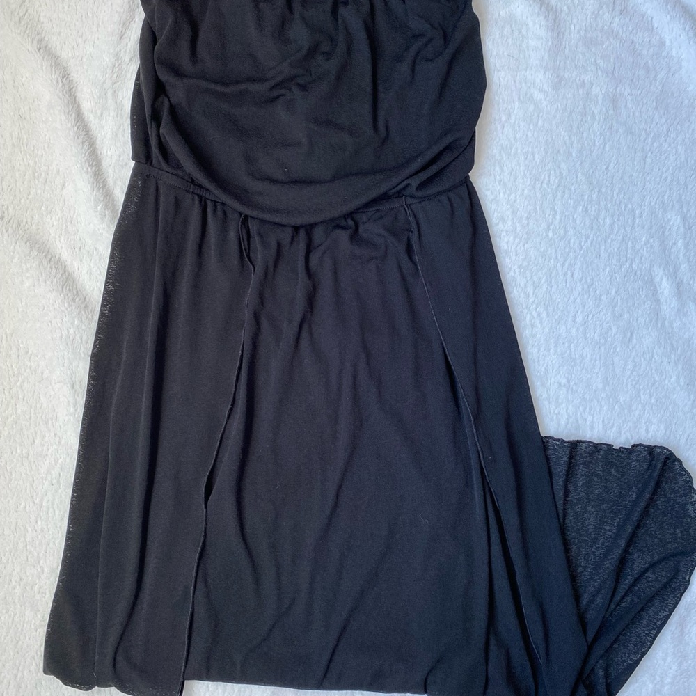 Sheer black tube style swimsuit cover up